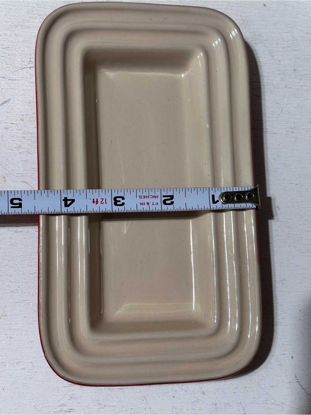 Le Creuset Red Stoneware Butter Dish Base Tray Only Replacement - Picture 6 of 6